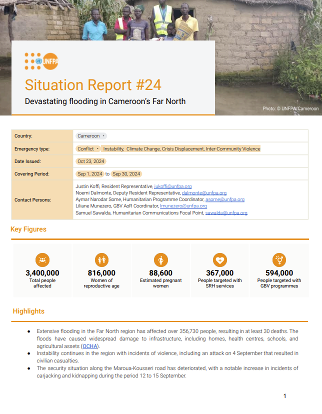 Cameroon Situation Report #24 - September 2024 