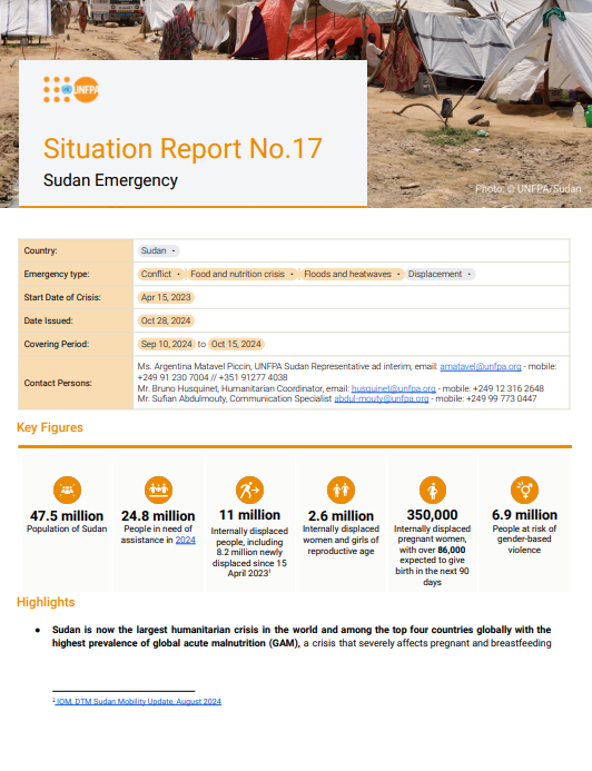 Sudan Situation Report #17 - October 2024