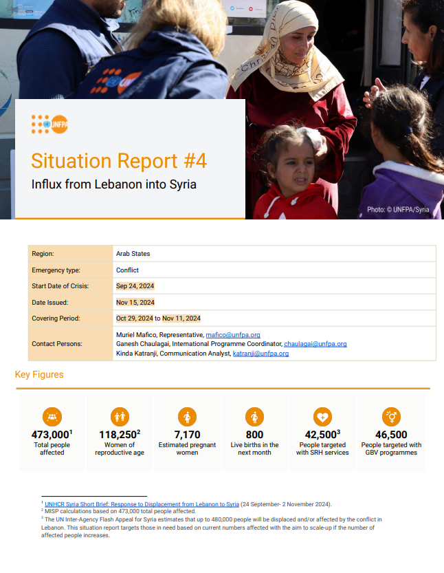 Influx from Lebanon into Syria - November Situation Report #4