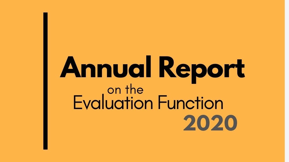 Annual Report on the evaluation function 2020 Annual Report on the evaluation function 2020