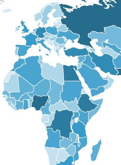 Tableau de bord de la population mondiale