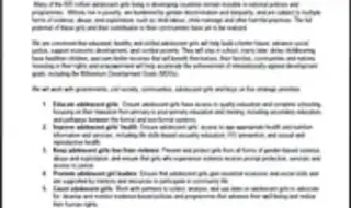 Accelerating Efforts to Advance the Rights of Adolescent Girls:…
